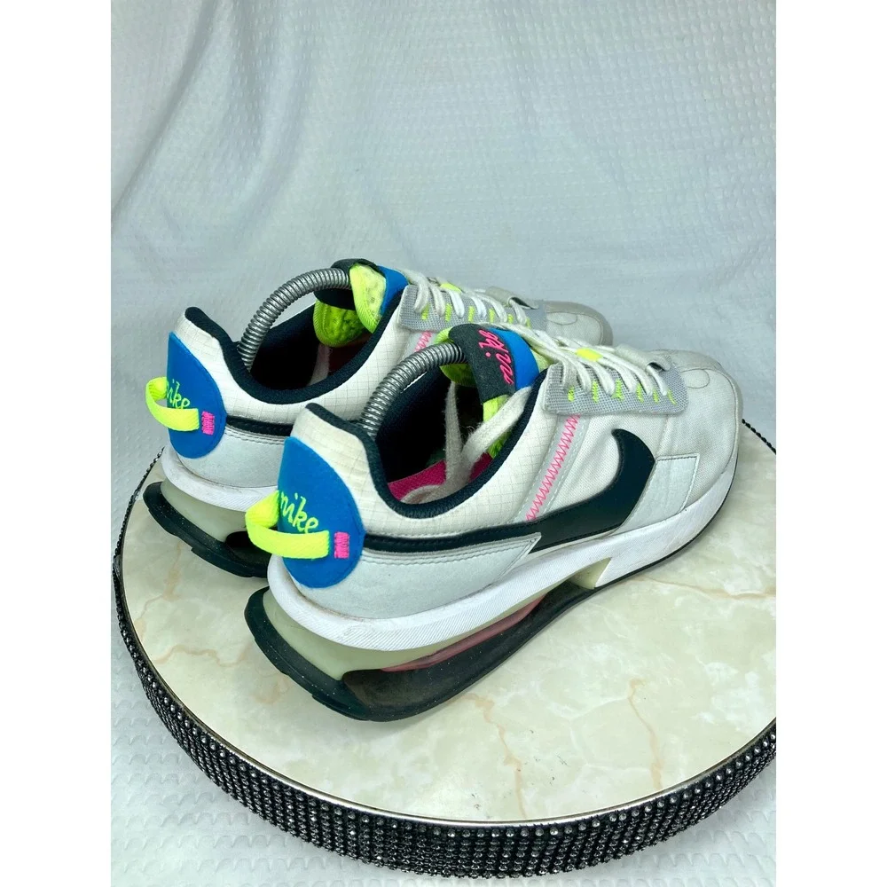 Nike Air Max Pre-Day Running Shoes Mens 10 White Platinum Volt Sporty Sneakers